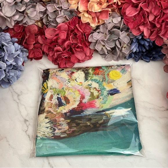 Eco-Friendly Colorful Flower Bald Eagle Folding Tote Bag - Picture 14 of 15